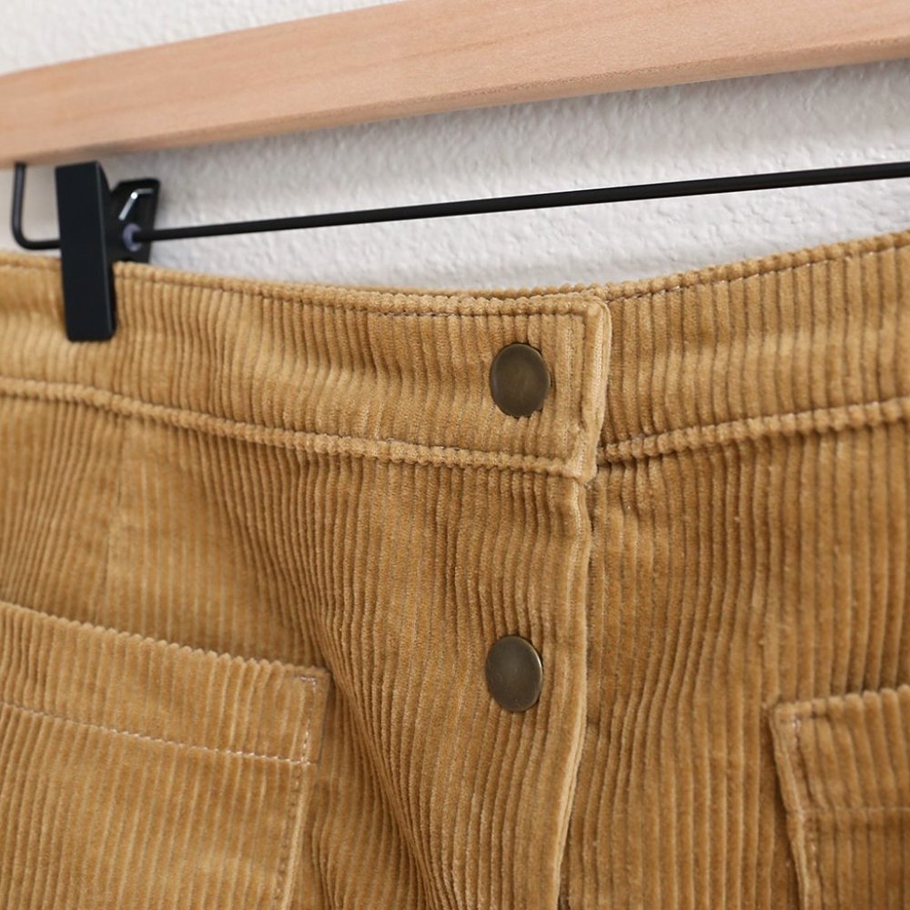 Arizona Corduroy Brown Mini Skirt – Size 7 – Y2K Preppy A-Line - Picture 5 of 10